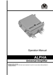 Vector Alpha Operation Manual