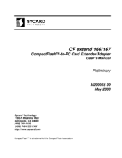 Sycard Technology CF extend 166 User Manual