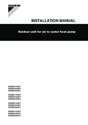 Daikin ERSQ011AAY1 Installation Manual