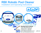 Rainbow Pool Products RBX Operating Instructions Manual