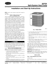 Carrier 38YSA030 Guide Installation And Start-Up Instructions Manual
