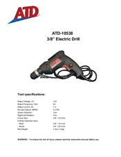 ATD Tools ATD-10538 User Manual