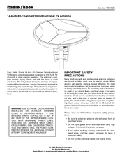 Radio Shack 15-1625 Installation Manual