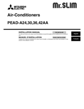 Mitsubishi Electric Mr.SLIM PEAD-A24AA Installation Manual