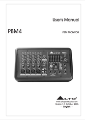 Alto PBM 4 User Manual