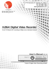 Genesis CCTV H.264 Digital Video Recorder User Manual