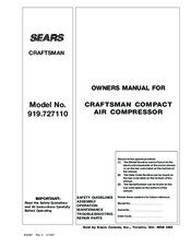 CRAFTSMAN 919.727110 Owner's Manual