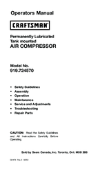 Craftsman 919.724570 Operator's Manual