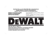 DeWalt DWC709 Instruction Manual