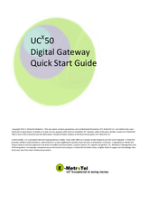 E-MetroTel UCX50 Quick Start Manual