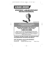 Black & Decker CSL105B SPORTSPOT Instruction Manual