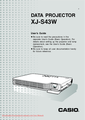 Casio XJ-S43W - WXGA DLP Projector User Manual