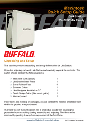 Buffalo LinkStation HD-HXXXLAN Series Quick Setup Manual
