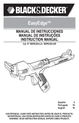 Black & Decker EasyEdge BDPE200-LA Instruction Manual