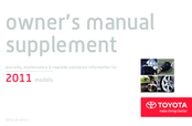 Toyota 2011 Sienna AWD Owner's Manual Supplement