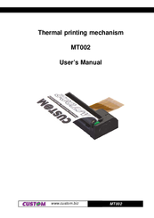 Custom Audio Electronics MT002 User Manual