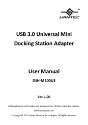 Vantec DSH-M100U3 User Manual