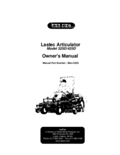Lastec Articulator 425D Owner's Manual