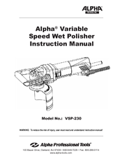 Alpha VSP-230 Instruction Manual