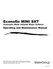 WaterGroup Econoflo MINI SXT Series Operating And Maintenance Manual