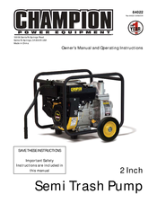 Champion 64022 Owner's Manual And Operating Instructions