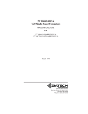Ziatech Corporation ZT 88CT08A Operating Manual