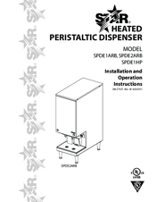 Star SPDE1ARB Installation And Operation Instructions Manual