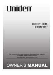 Uniden XDECT R003 Owner's Manual