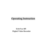Smarthome EchoVue 405 Operating	 Instruction
