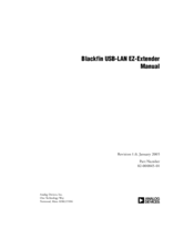 Analog Devices Blackfin USB-LAN EZ-Extender Manual