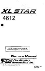 Fire Burglqry XL STAR 4612 Owner's Manual