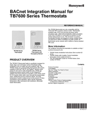 Honeywell TB7600A5x14B Integration Manual