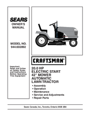 Craftsman Sears 944.602892 Owner's Manual
