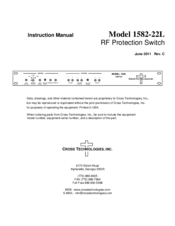 Cross Technologies 1582-22L Instruction Manual