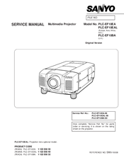 Sanyo PLC-EF1EAL Service Manual