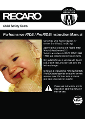 RECARO Performance RIDE Instruction Manual