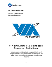 VIA Mainboard EPIA Mini-ITX Operation Manualline