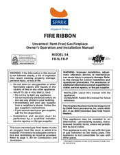 Spark modern fires FIRE RIBBON 54 FR-P Owner's Operation And Installation Manual
