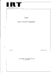 IRT AA-342 Instruction Book