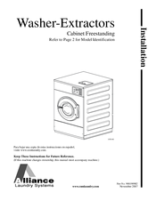 Alliance Laundry Systems NX18BVXM6 Installation Manual