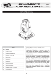 Clay Paky ALPHA PROFILE 700 ST Instruction Manual