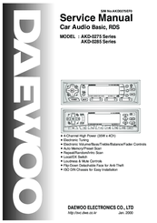 Daewoo AKD-0275 Series Service Manual