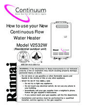 Continuum V2532W User Manual