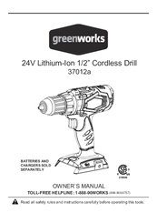 GreenWorks 37012 Owner's Manual