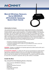 Monnit Serial MODBUS Quick Start Manual