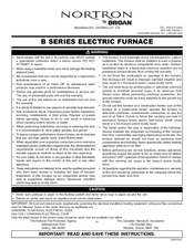 Nortron 21B27MS Installation And Operating Instructions Manual