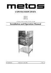 Metos Chef 40 Installation And Operation Manual