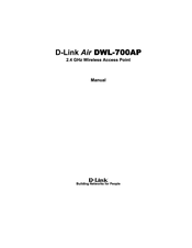 D-Link DWL-700AP - Air - Wireless Bridge Manual