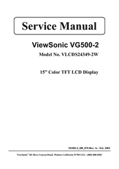 ViewSonic VG500-2 VLCDS24349-2W Service Manual