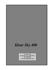 Earth Klear Sky 400 Owner's Manual